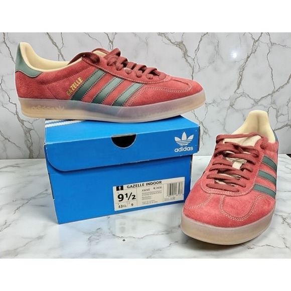 adidas Other - Excellent Condition Adidas Gazelle Indoor Shadow Red Green Men's Size 9.5